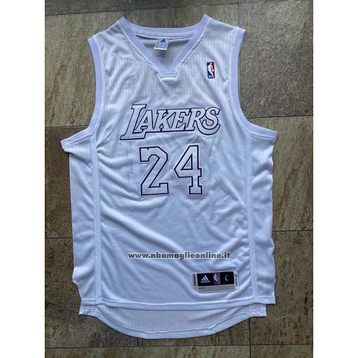 Maglia Los Angeles Lakers Kobe Bryant #24 Christmas Day Bianco